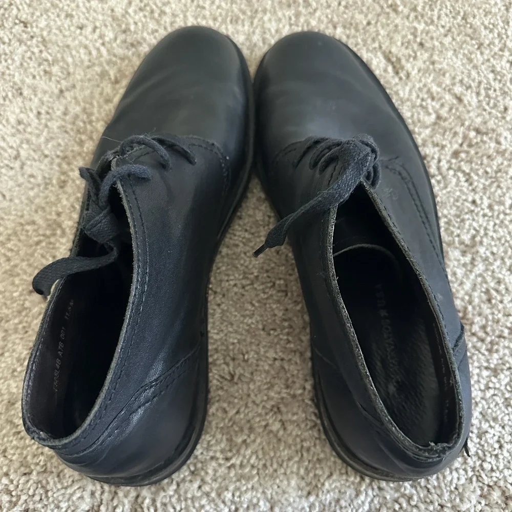John Varvatos Chukka Boots Men 11.5 Black Leather Lace Up Desert Boot F0514B